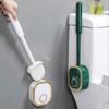 Toilet Brush Classic Toilet Brush Wall Mount Floor Stand Universal Toilet Bowl Brush with Silicone Bristles Toilet Cleaner Brush Save Space view 4