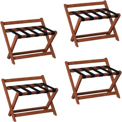 PROHEL 4pcs Luggage Rack - Suitcase Stand, Foldable Luggage Rack with BackrestProfessional Hotel Suitcase RackTravel Bag Guest Room Storage ShelfHousehold Hanger Furniture Landing Storage Shelf