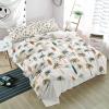 3 Piece Bedding Set,Summer Tropical Palm Tree Seamless Breathable Duvet Cover Super Soft Pillow Shams,Surfboard on White Washable Bed Sets All Seasons for Bedroom Dorm Hotel RV view 1