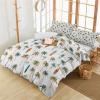 3 Piece Bedding Set,Summer Tropical Palm Tree Seamless Breathable Duvet Cover Super Soft Pillow Shams,Surfboard on White Washable Bed Sets All Seasons for Bedroom Dorm Hotel RV view 4