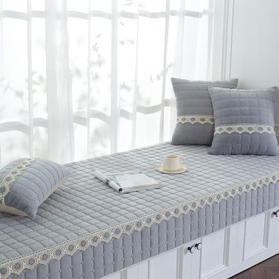 Bay Window Seat Cushion, Non-Slip Bench Cushion Window Sill Blanket, Couch Cover for Sofa and Bay Window, Machine Washable Balcony Mat