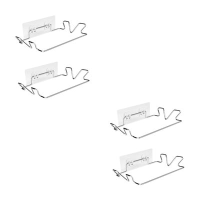 Didiseaon 4sets Stainless Steel Garbage Bag Hanging Rack Under Cabinet Trash Bag Holder for Kitchen Easy to Install for Home Apartments and Rvs