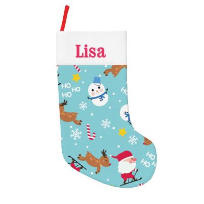 Personalized Snowflake Snowman Christmas Christmas Stockings Custom with Name Christmas Stockings Xmas Decoration for Family Boys Girls 18 x 11 Inch