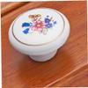 Ceramic Knobs,10pcs Flower Pattern Ceramic Handle Graceful Doorknob for Cabinet DrawerKnob view 2
