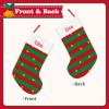 Personalized Christmas Stripe Christmas Stocking Hanging Christmas Stocking with Name for Family Kids Adults Pets Xmas Gift 18 x 11 Inch view 2