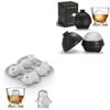 ACOOKEE Penguins Ice Cube Tray Fun Shapes, Odd Novelty Cute Penguin Gifts, Large Golf Silicone Whiskey Ice Mold for Cocktails,Bourbon,Brandy, w/Funne view 1