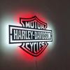 LED Motorcycle Wall Art, Metal Sign with Ambient Lighting, Illuminated Metal Wall Decor for Garage, Man Cave, Bar, Harley Gift (39.3x29.5"/100x75cm, Red-White) view 3