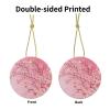 Cherry Blossom Japanese Christmas Ornaments Christmas Tree Ornaments New Home First Christmas Ornament Christmas Decorations Gifts Round Ceramic Hanging Navidad Decoracion view 3