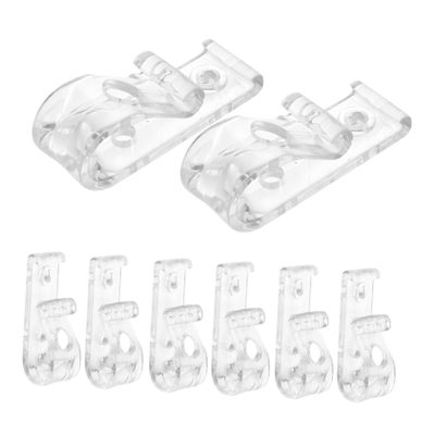 8pcs Roller Shades Safety Clips Bead Chains Fixation Hooks Cord Guide P Clips Roller Blinds Screws Included