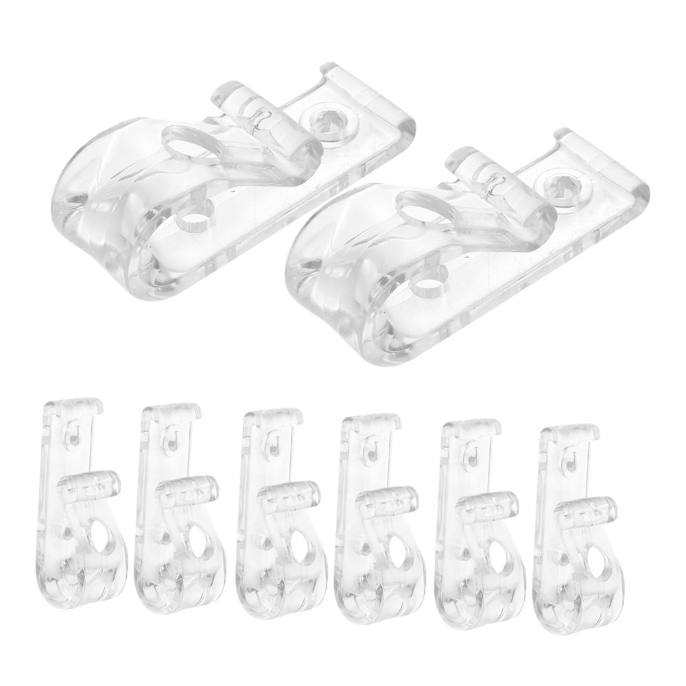 8pcs Roller Shades Safety Clips Bead Chains Fixation Hooks Cord Guide P Clips Roller Blinds Screws Included