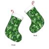EniLsa Monstera Deliciosa Banana Palm Print Christmas Stocking Xmas Stockings Christmas-Stockings Christmas Holiday Party Family Decorations view 3