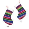 EniLsa Colorful Mexican Stripes Print Christmas Stocking Xmas Stockings Christmas-Stockings Christmas Holiday Party Family Decorations view 3