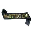 80th Birthday King Sash, Happy 80th Birthday Sash for Men Black Sash with Gold Foil Letter 80th Birthday King Gifts Party Decorations Favors view 2