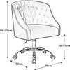 Computer Chair, Office Chair Gaming Chair Desk Chair Swivel Desk Chair Thick Seat Cushion for Executive Drafting Gaming Or Office Ergonomic Swivel Chair Fabric Computer Chair Home Office Desk Chairs view 3