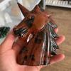 AtkitS Beautiful Natural Red Obsidian Crystal Stone Carving Horse Head Healing (Size : 5pcs) view 1