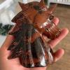 AtkitS Beautiful Natural Red Obsidian Crystal Stone Carving Horse Head Healing (Size : 5pcs) view 4