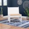 Linon Linson Small Back Rest Bench Honey White view 1