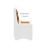 Linon Linson Small Back Rest Bench Honey White view 3