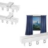 Ceiling Wall Mount Curtain Track System, Aluminum Alloy Ceiling Track, Room Divider-Ceiling Curtain Track Rail, Equipped with Complete Accessories, Suitable for Room Partitions and Bay Windows ( Color view 1