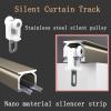 Ceiling Wall Mount Curtain Track System, Aluminum Alloy Ceiling Track, Room Divider-Ceiling Curtain Track Rail, Equipped with Complete Accessories, Suitable for Room Partitions and Bay Windows ( Color view 2