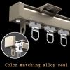 Ceiling Wall Mount Curtain Track System, Aluminum Alloy Ceiling Track, Room Divider-Ceiling Curtain Track Rail, Equipped with Complete Accessories, Suitable for Room Partitions and Bay Windows ( Color view 3