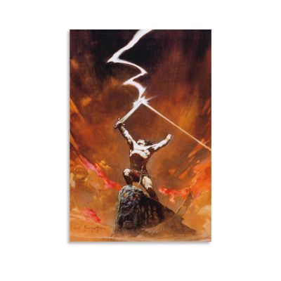Frank Frazetta Posters Art PrintsAgainst The GodsFantasy Art Fantasy Artist Poster Posters Wall Art Painting Canvas Gift Living Room Prints Bedroom Decor Poster Artworks 20x30inch(50x75cm)