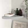 THOYTOUI Floating Corner Shelf,Album Rack Floating Shelves Display Shelf Closet Shelves Decor Shelves Ledges Suitable for Living Room Bedroom Bathroom Gray 13.8"x13.8"x1.5" MDF view 1