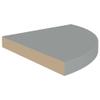 THOYTOUI Floating Corner Shelf,Album Rack Floating Shelves Display Shelf Closet Shelves Decor Shelves Ledges Suitable for Living Room Bedroom Bathroom Gray 13.8"x13.8"x1.5" MDF view 4
