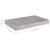 THOYTOUI Floating Wall Shelves,Closet Shelves Cosmetic Shelf Display Shelf Album Rack Perfume Organizer with Storage Function Suitable for Living Room Bedroom 2 pcs Concrete Gray 15.7"x9.1"x1.5" MDF view 2
