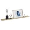 Wall Shelves,Floating shelves Plant Shelf Cosmetic shelf Book shelves Storage shelves Wall decor Shelf Storage shelves Suitable for Living Room Bathroom 4 pcs White and Sonoma Oak 39.4"x3.5"x1.2" view 4