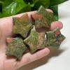 AtkitS Beautiful 1pc Natural Green Curtain Granite Quartz Pentacle Hand Carved Crystal gem Reiki Healing (Size : 5pcs) view 4