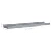THOYTOUI Picture Frame Ledge Shelves,CD Wall Shelf Display Shelf Floating Shelves Closet Shelves Wall Decor Shelf Wall Cube Shelves Suitable for Bedroom Living Room 2 pcs Gray 23.6" x 3.5" x 1.2" MDF view 2