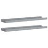 THOYTOUI Picture Frame Ledge Shelves,CD Wall Shelf Display Shelf Floating Shelves Closet Shelves Wall Decor Shelf Wall Cube Shelves Suitable for Bedroom Living Room 2 pcs Gray 23.6" x 3.5" x 1.2" MDF view 3