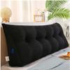 Large Bolster Pillow Headboard Pillow, Triangular Pillow, Headboard Backrest Cushion, Backrest Positioning Support Reading Pillow with Machine Washable Cover (Color : Black Brown, Size : 120cm/47inc view 1