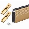 Rectangular Closet Rod Support Bracket Gold Aluminum, Mute & Anti-Slip Hanging Clothes Bar, 24 30 35 37 41 45 45 55 57 60 61 62 63 Inch Cuttable, Home Commercial ( Color : Gold , Size : Closet Width 1 view 2