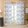Modern Simple Style Branch Pattern Embroidery 52 Wide Sheer Curtains Beautiful Drape Fabic Gormmet For Living Room Bedroom Kitchen(2 Panels, W 52 x L 102 inch, Blue Gormmet) view 1