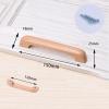 DubMag Wood Handle,Wardrobe Handles, Closet Wooden Bow Shaped Handle Furniture Drawer Handles(BHole Distance 96mm) (Color : A, Size : Hole Distance 128mm) view 2