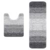 Arotive Microfiber Bathroom Rugs 2 Pieces, Contour Rug Size 24x20 and Bath Rug 59x24 in Grey, 2 Item Bundle view 1