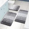 Arotive Microfiber Bathroom Rugs 2 Pieces, Contour Rug Size 24x20 and Bath Rug 59x24 in Grey, 2 Item Bundle view 2