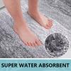 Arotive Microfiber Bathroom Rugs 2 Pieces, Contour Rug Size 24x20 and Bath Rug 59x24 in Grey, 2 Item Bundle view 3