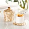 OqcEha Toothpick Holder,Toothpick Holder Dispenser, Portable High end Toothpick Dispenser Creative Toothpicks Case Unique Home Design Decoration Toothpicks Dispenser (Color : Brown) (Color : White) view 2
