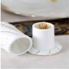 OqcEha Toothpick Holder,Toothpick Holder Dispenser, Portable High end Toothpick Dispenser Creative Toothpicks Case Unique Home Design Decoration Toothpicks Dispenser (Color : Brown) (Color : White) view 4