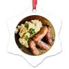 Bangers and Mash Ornaments for Christmas Trees Personalized Christmas Ornament Cute Food Ceramic Farmhouse Hanging Ornaments Holiday Christmas Keepsake New Year Gifts, 3 Inch view 1