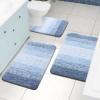 Arotive Microfiber Bathroom Rugs 2 Pieces, Contour Rug Size 24x20 and Bath Rug 47x24 in Light Blue, 2 Item Bundle view 2