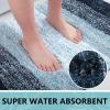 Arotive Microfiber Bathroom Rugs 2 Pieces, Toilet Rugs 24x20 and Bath Rug Size 47x17 in Dark Blue, 2 Item Bundle view 3
