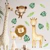 Jungle Animals Wall Decals Large Vinyl Peel and Stick Nursery and Kids Room Wall Stickers Removable Safari Baby Nursery Wallpaper view 1