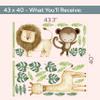 Jungle Animals Wall Decals Large Vinyl Peel and Stick Nursery and Kids Room Wall Stickers Removable Safari Baby Nursery Wallpaper view 2