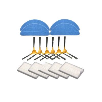 Main Brush Side Brush HEPA Filter Primary Filter Mop Cloth Compatible for Blaupunkt Bluebot Xboost Robotic Vacuum Cleaner Parts (Color : Set 3)
