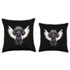 Cute Comic Cartoon Poodle Dog with Wings Design Throw Pillow view 3