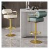 Chair Bar Stools with Armrests, Counter Height Bar Stools Swivel, Leather Breakfast Bar Stools Kitchen Island Stool with Soft Cushions and Back, Easy to Assemble (Color : /Dark Gray B) view 4